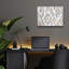  «Ikat Jewel 1 Blush Gray» par Farida Zaman, art mural en verre acrylique, 16 po x 12 po