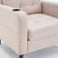 Fauteuil et rangement rembourrés beiges - confortables, porte-gobelets, pour le salon et la chambre à coucher-1828458823