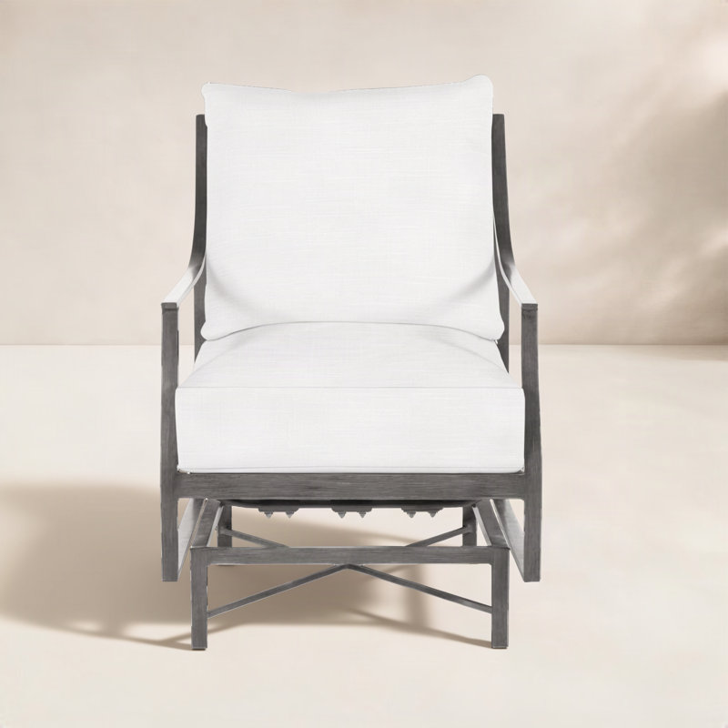 Méridienne en aluminium Monaco - Gris ardoise, InsideOut® Rollo ‑ lin dentelle, Welt, Gris ardoise