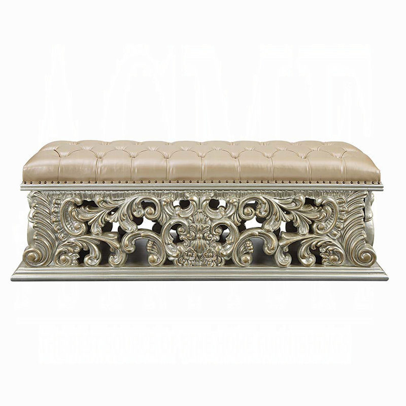 Banc transitionnel Sorina avec finition or antique
