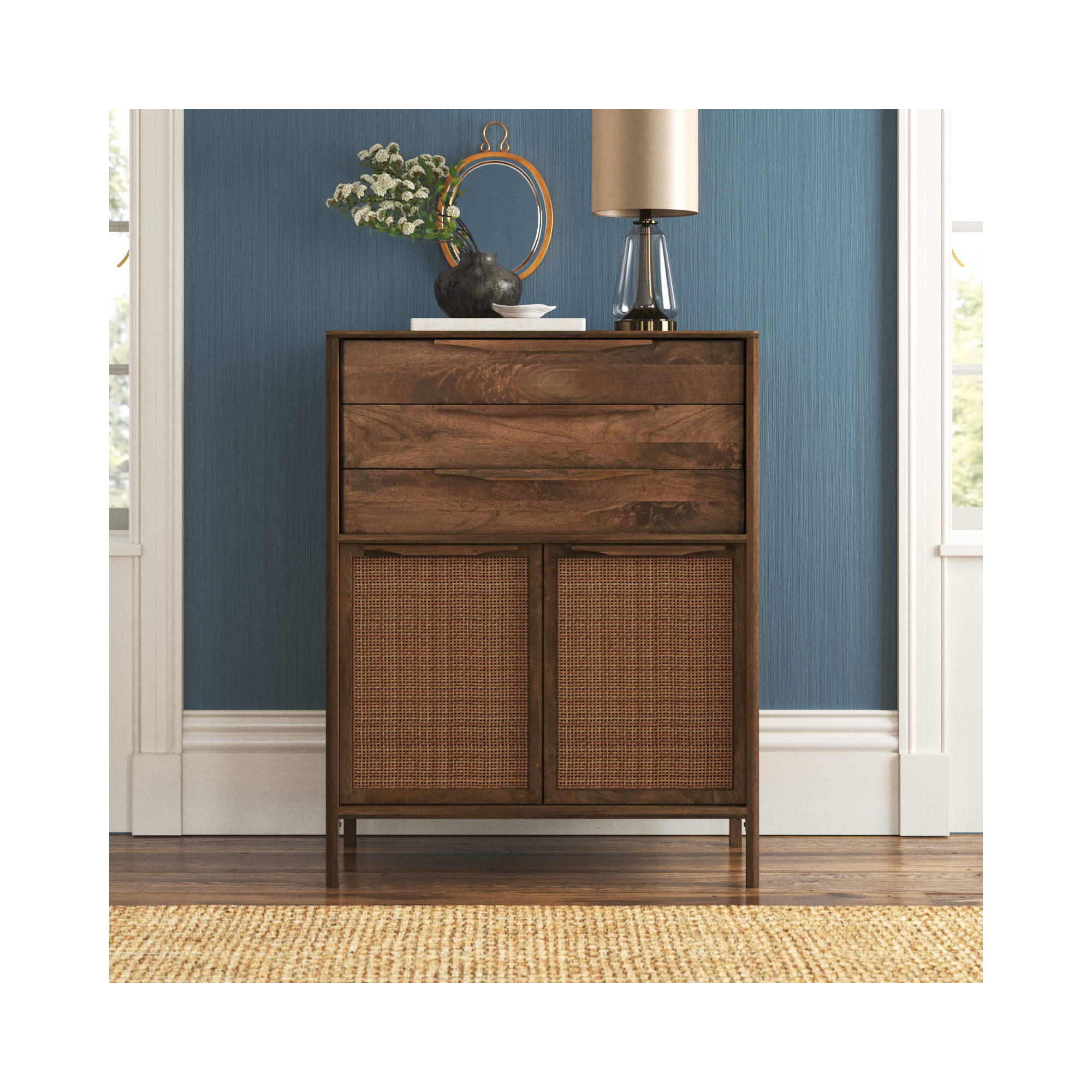 Nellie 3 - Drawer Dresser, Brown Wash