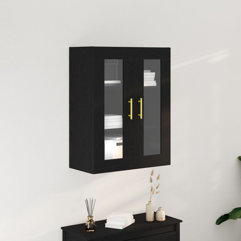 Tamannah Rectangle Accent Cabinet, Black Oak