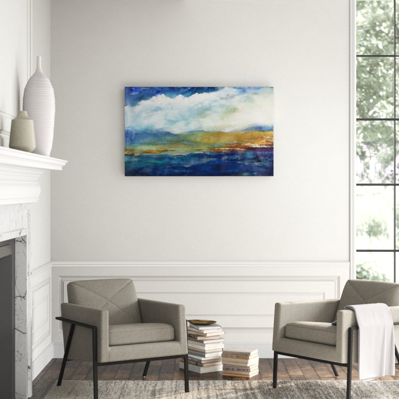 Jeweled Sunset Print by Jennifer Hollack Raboin, Stretched Canvas, 30" H x 50" W x 2" D