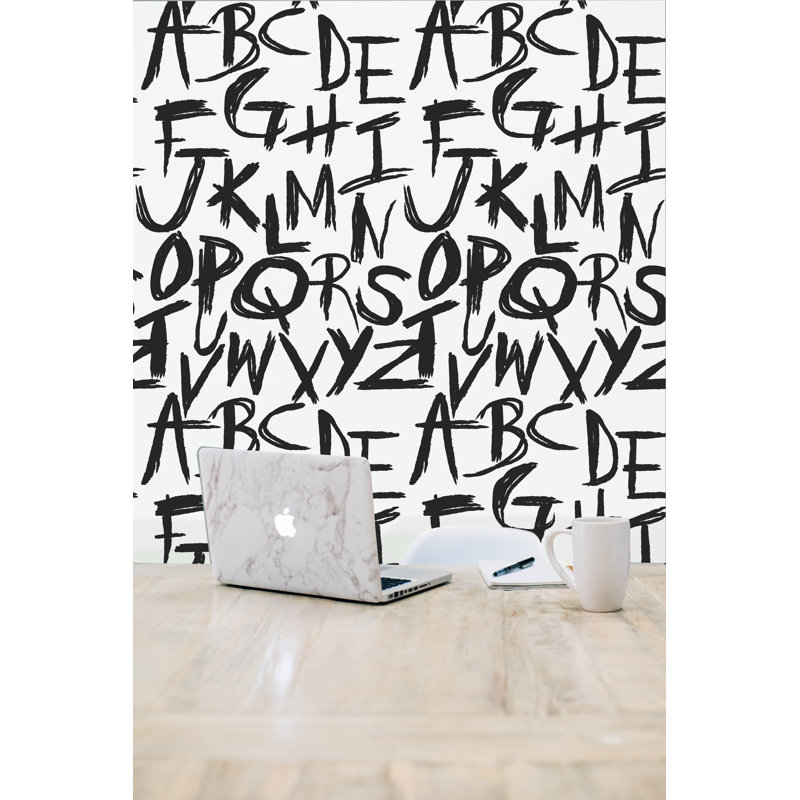 Letters Peel & Stick Wallpaper Roll by Jamie Graney