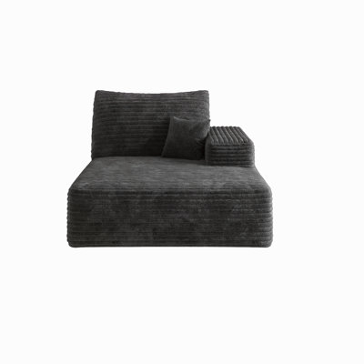 Sofa-Left-Sleeper-Black