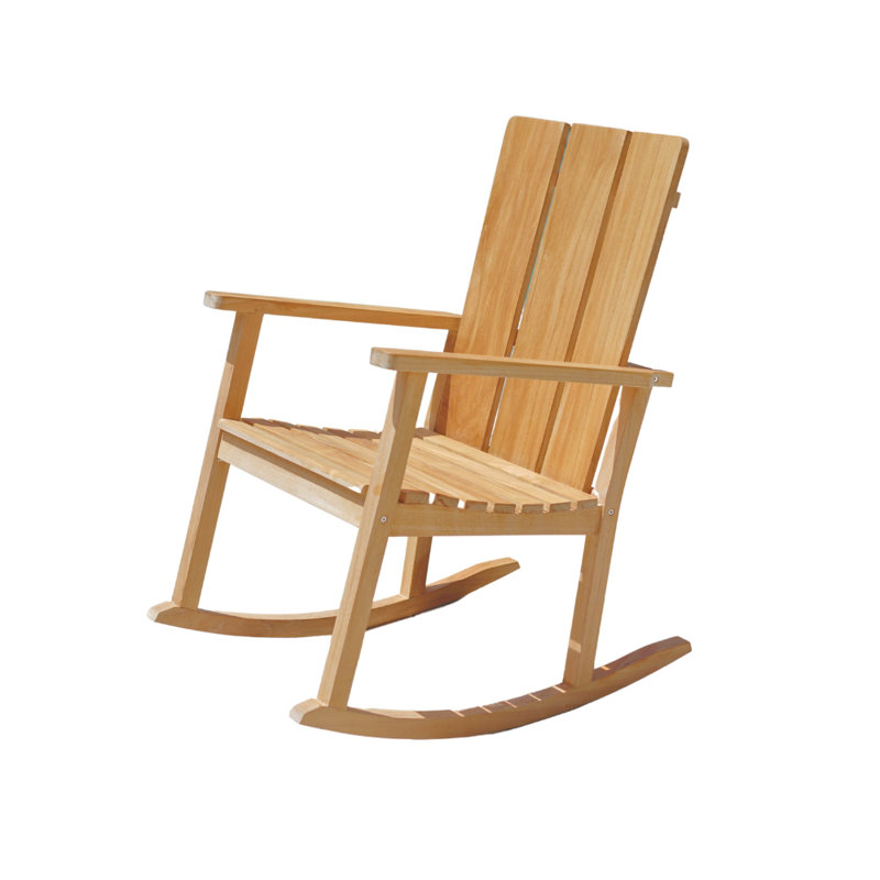 Chaise berçante d'extérieur en bois massif Gatesville