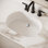 Lavabo de salle de bain ovale encastré en porcelaine vitrifiée de 20,75 pouces Cantrio PS-110
