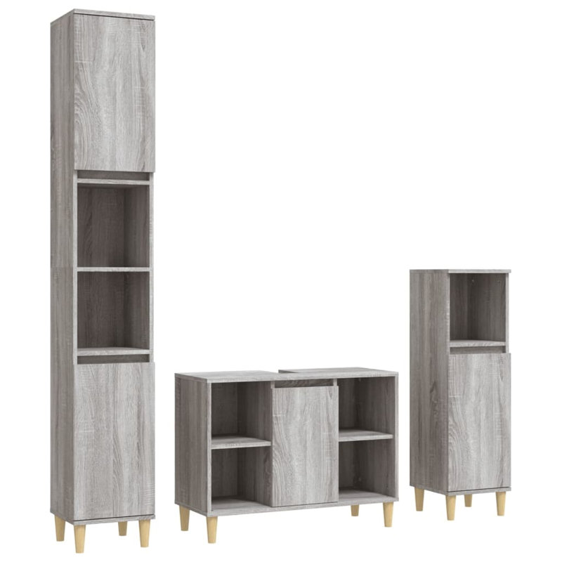 Hoehn Bathroom Furniture Suite, Grey Sonoma