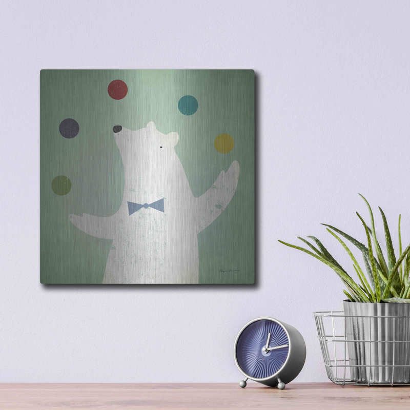 " Circus Polar Bear Colorful " by Ryan Fowler, 12" H x 12" W