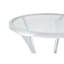 Table de bar en acier inoxydable avec plateau en verre trempé et base plaquée en chrome-96878165