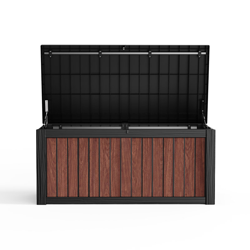 150 Gal Weatherproof Walnut Deck Box