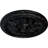Endurathane Kirke Ceiling Medallion, 15 3/4"OD x 5/8"P (Fits Canopies up to 3 3/4"), Hand-Painted Jet Black Finish-27786380