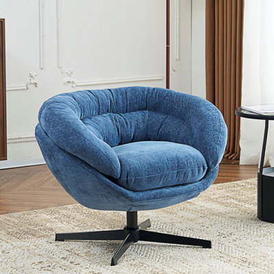 Chaise de bureau moderne, fauteuil club pivotant à 360 ° avec coussin amovible