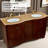 60 " W Freestanding Standard Free Standing 2 Double Vanity Bathroom Vanity With Travertine Top
