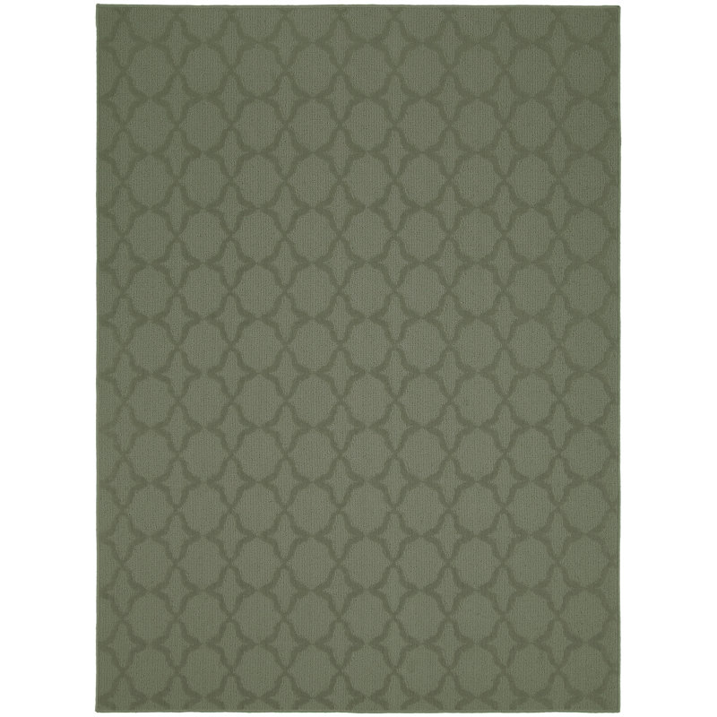 Tapis touffeté à motif géométrique sauge Togut, Rectangle 6 pi x 9 pi