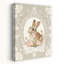 «Sweet Bunny with Tulips Elegant Vintage Whimsical Rabbit Tulip Flower Spring», reproduction d'art-133187767