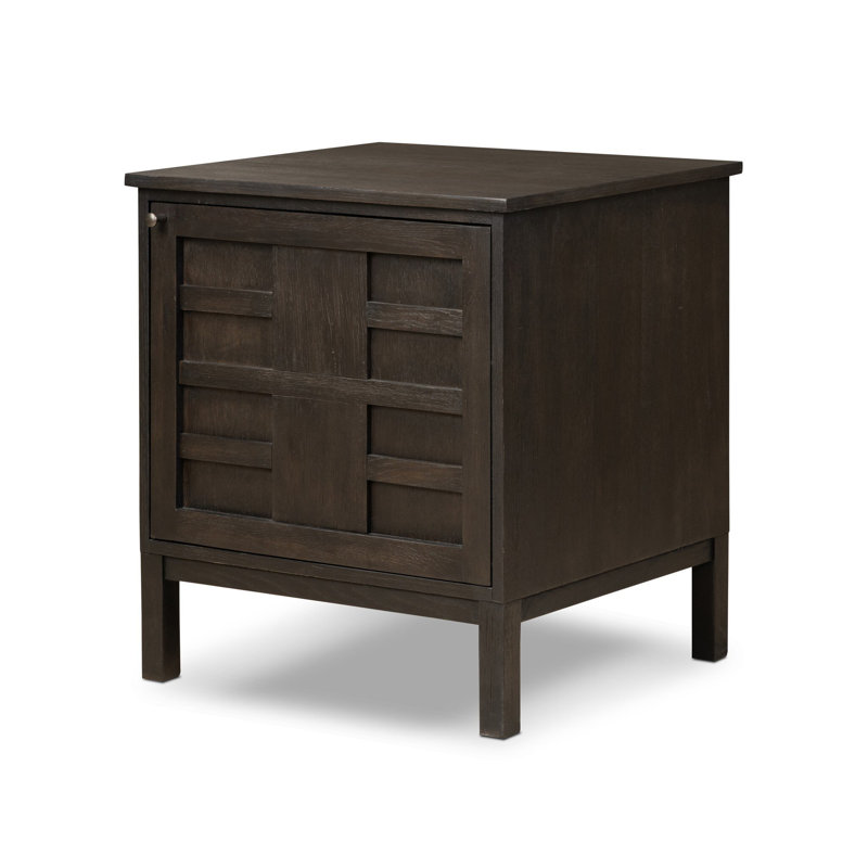 Alessio Nightstand, Smoked Black, Right