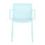 Fauteuils 4 pièces en plastique empilables toutes saisons avec capacité de charge légère et élevée, patins antidérapants, pour les cafés commerciaux, utilisation intérieure et extérieure moderne, dossier à lattes ergonomique-50128609