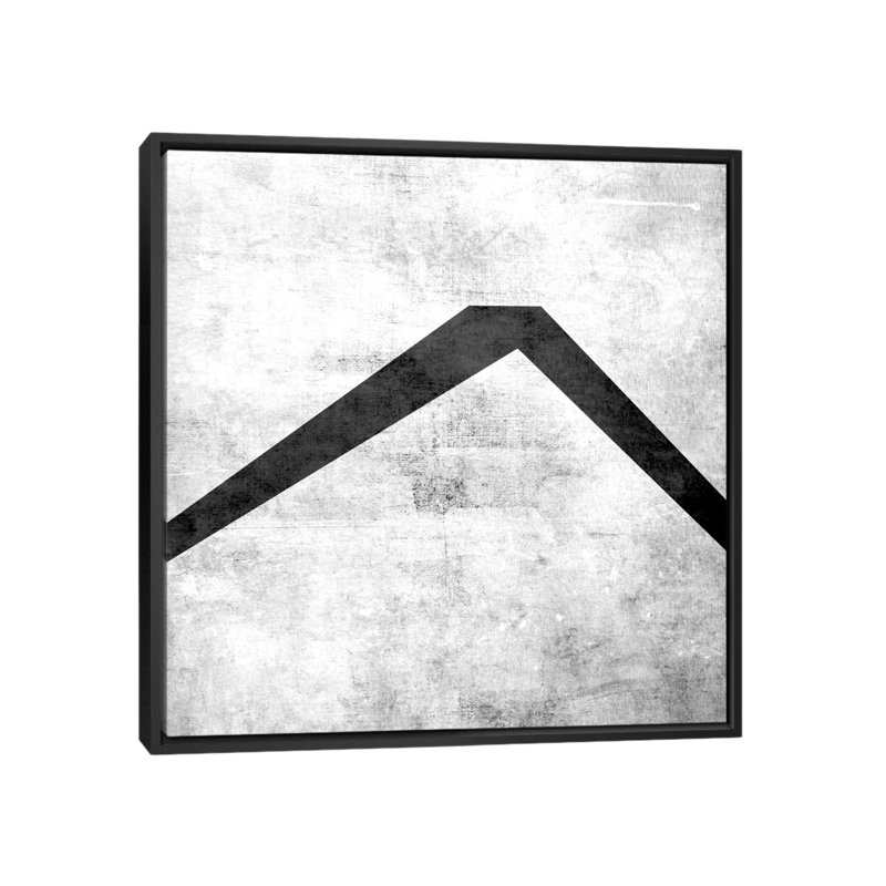 «The Type Caret-B and W Scuff», impression sur toile tendue, H 18 po x l 18 po x P 1,5 po, Toile encadrée noire, Pas de tapis
