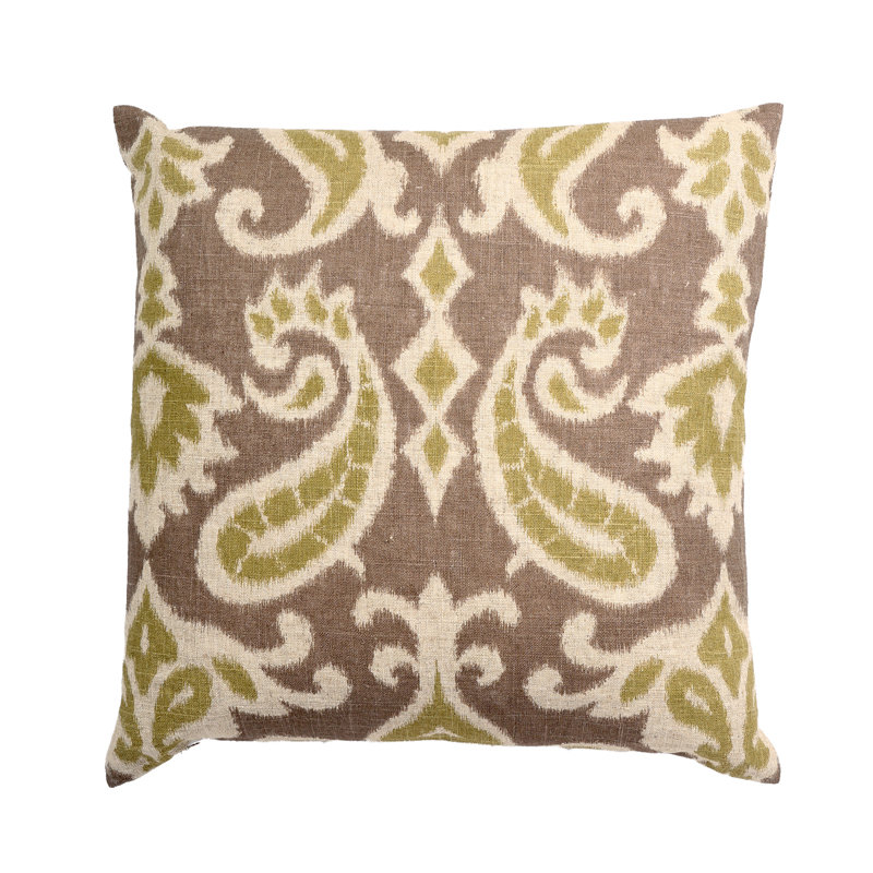 Coussin maison Haymeadow, Beige / vert / gris, H 18 po x l 18 po x P 8 po, Polyester/ Bourre en polyester