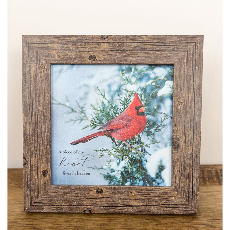 Une pièce de mon cœur cardinal - impression d'un cadre photo