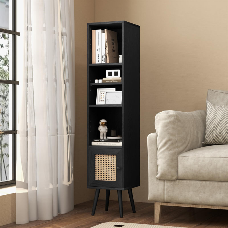 137cm H x 29cm W Bamboo / Rattan Book Cabinet Bookcase