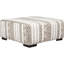 Bois massif beige de style contemporain avec revêtement en chenille et pieds fuselés noirs, 38 po de profondeur, 20 po de hauteur,