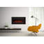 Foyer électrique encastrable l 42,01 po Paull, chauffage WiFi pour le salon, minuterie, protection contre la surchauffe, écran tactile, noir-1184913496