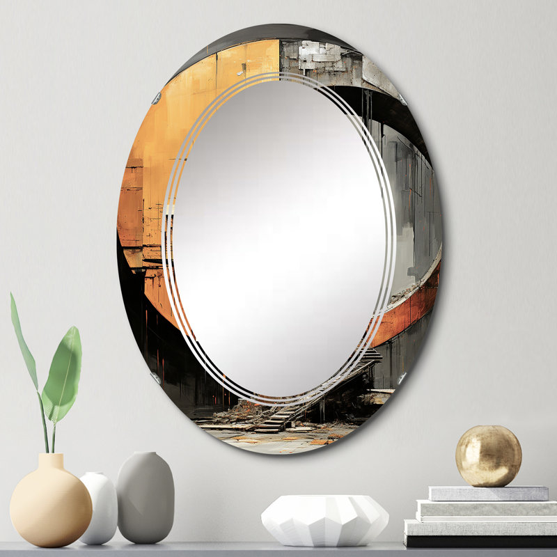 Chemisier - Miroir mural moderne ovale, 30 po x 20 po