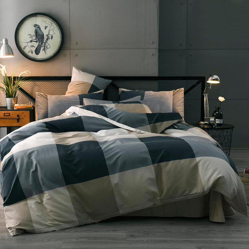 Microfiber Modern Style Comforter Set, Full Duvet Cover + 2 Full Pillowcases