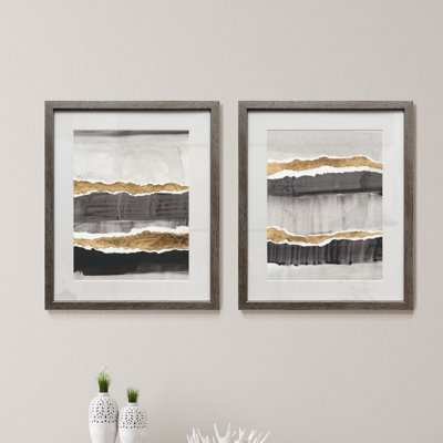 Greystone I, ensemble de 2 reproductions d’art encadrées sur papier