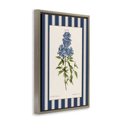 Cadre flottant Lilac Study Over Stripes, design par Corinne Haig