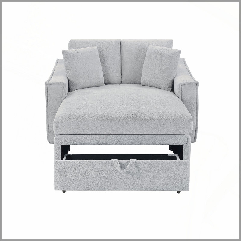 Canapé-lit Modern, Grey Fabric