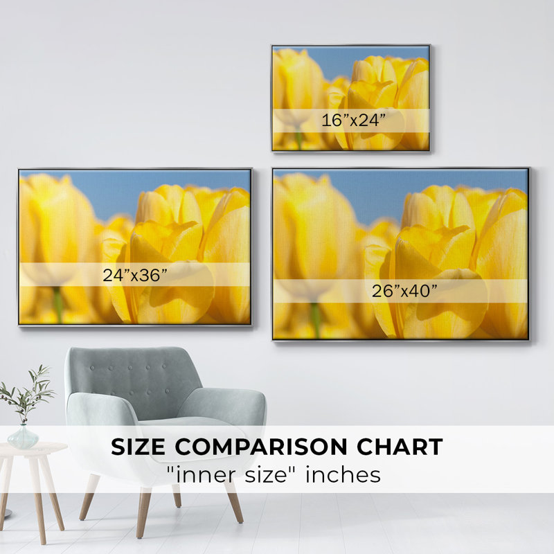 Sunshine Yellow I, reproduction d'art sur toile, H 27 po x l 41 po x P 2 po, Argent