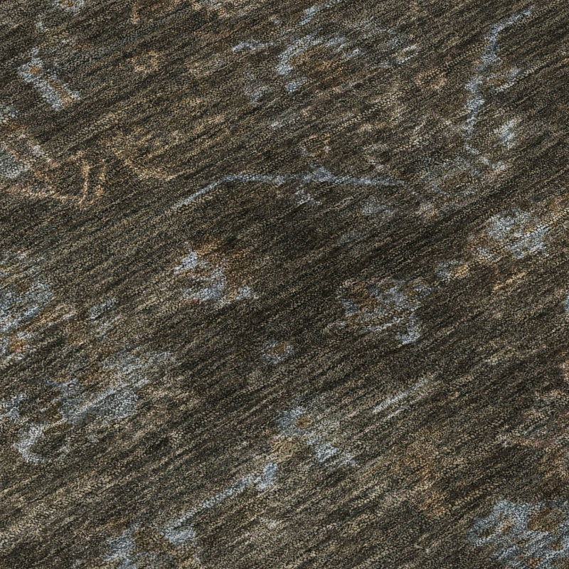 Tapis de qualité supérieure lavable à la machine Mayfield Global, Chocolat, Rond 8 pi