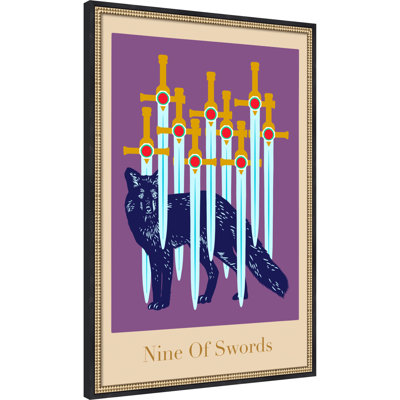 Tarot 9 of Swords Poster by Alina Shulhouskaya Framed Mounted Canvas Wall Art Print