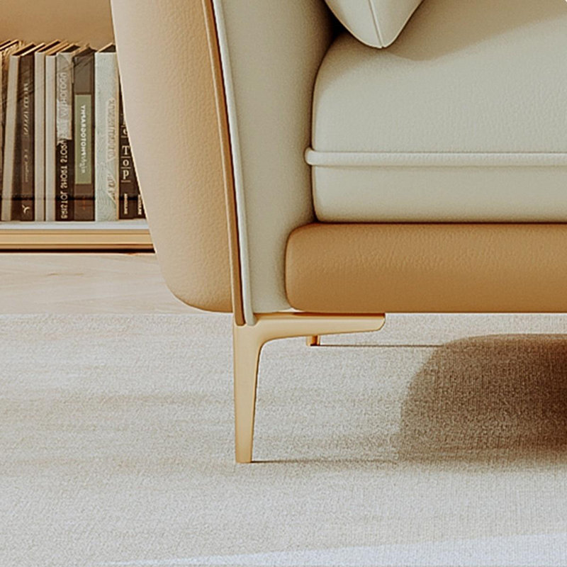 Ensemble de salon en similicuir 3 pièces beige