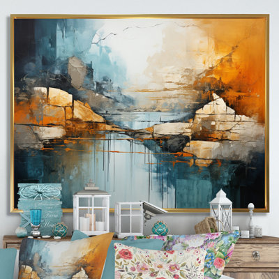 " River Flowing Waters Collage I "