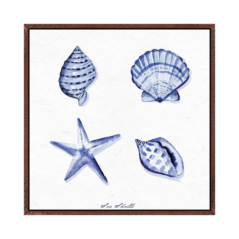 Shell Collection IV by Stephanie Ryan - Painting on Canvas, 45.72cm H x 45.72cm W x 3.81cm D