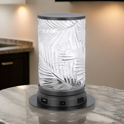 Lampe de table en métal graphique