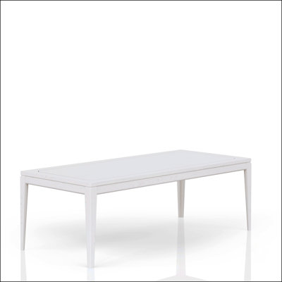 Table à pieds extensible avec incrustation en métal