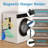 Hanger Organizer Stacker, Magnetic Hanger Holder, Extendable Hanger Storage Rack, Hanger Stand Rack (Black)