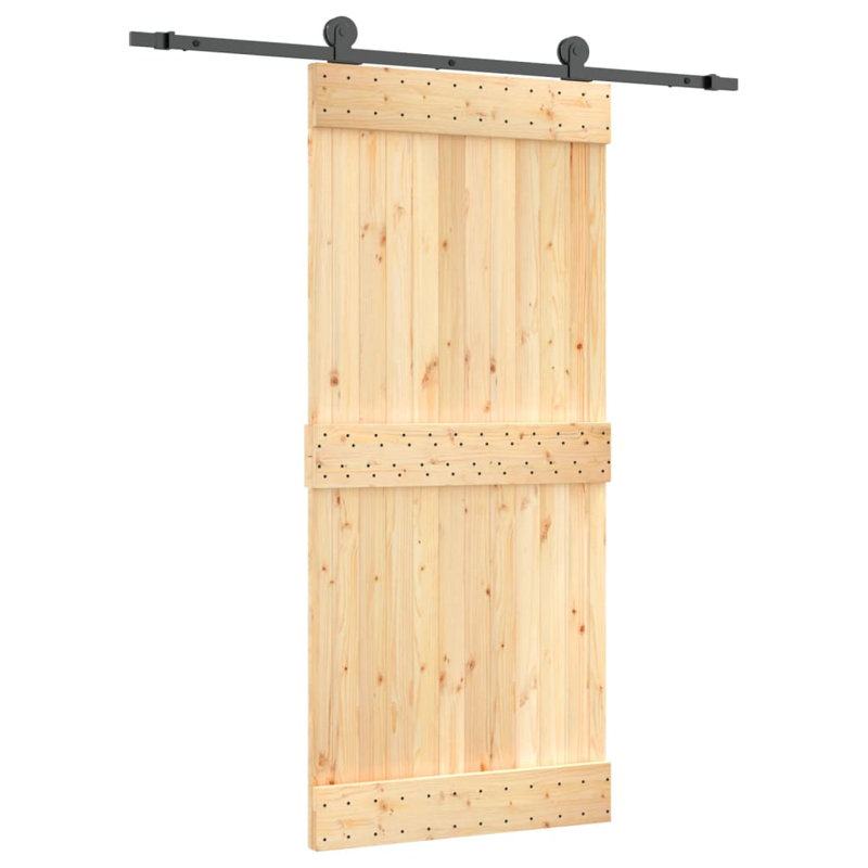 Porte coulissante avec quincaillerie Vidaxl, 35,4 po x 82,7 po