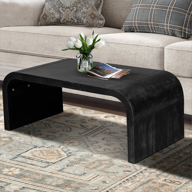 Gerald Vintage Crafted Coffee Table, Antique Black