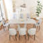 Ensemble de table de salle à manger extensible avec chaises en cuir PU de style moderne, idéal pour la cuisine et la salle à manger