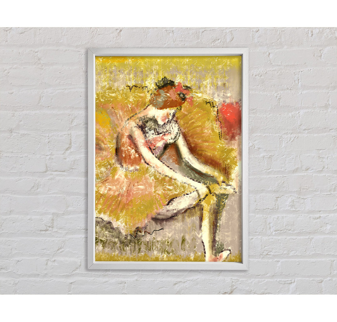 Goldene Ballerina 1 Gerahmter Druck