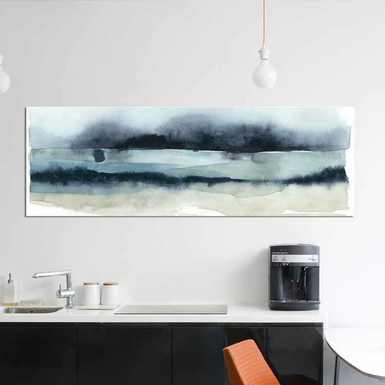 « stormy sea ii », reproduction d’impression sur toile, H 16 po x l 48 po x P 1,5 po, Toile tendue