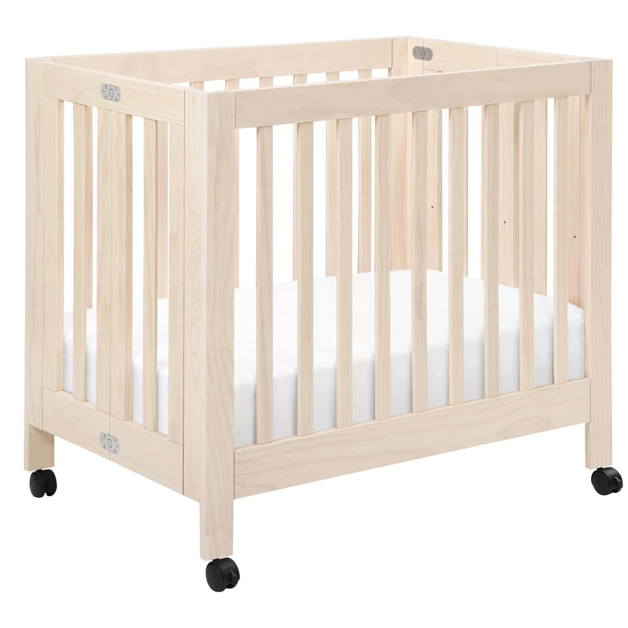 Origami Mini Portable Crib, Washed Natural