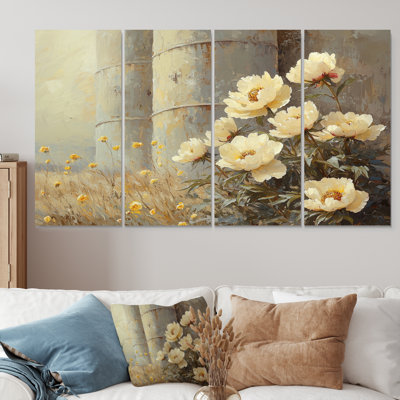 Ferme pivoines par le grain ilo III - pivoines pivoines - art mural traditionnel