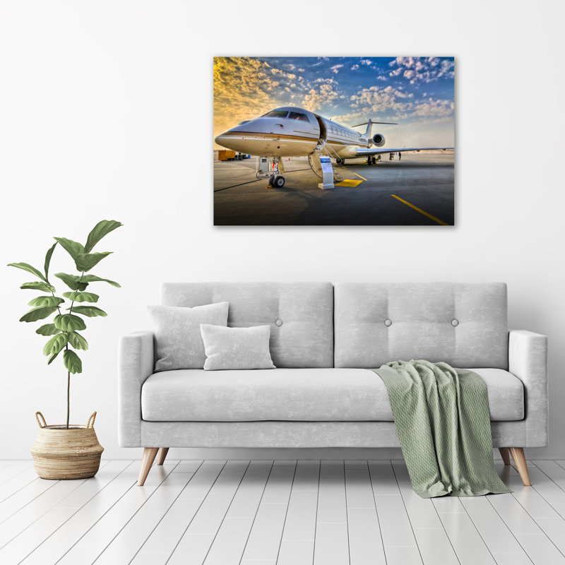 Plane - No Frame Print on Glass